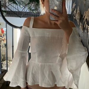 NWT LA Confection Honore Linen Blouse
